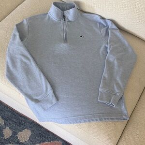 Vineyard Vines Men’s Light Blue Quarter-Zip Sweater